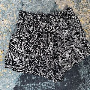 a new day Black and White High Waist Shorts
